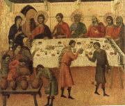 Duccio di Buoninsegna The marriage Feast at Cana oil painting reproduction